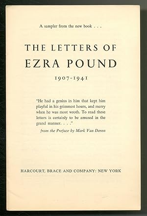 Imagen del vendedor de A Sampler From the New Book: The Letters of Ezra Pound 1907-1941 a la venta por Between the Covers-Rare Books, Inc. ABAA