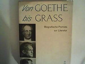 Imagen del vendedor de Von Goethe bis Grass a la venta por ANTIQUARIAT FRDEBUCH Inh.Michael Simon