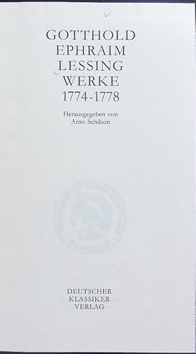 Bild des Verkufers fr Werke und Briefe. Werke 1774-1778. zum Verkauf von Antiquariat Bookfarm