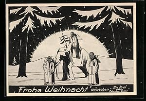 Bild des Verkufers fr Ansichtskarte Die Drei Fidelio, Polarstern, Baldur wnschen Frohe Weihnacht zum Verkauf von Bartko-Reher