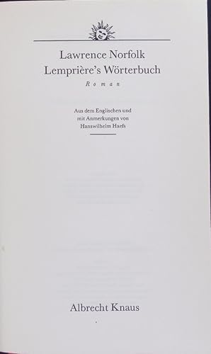 Lemprière's Wörterbuch.