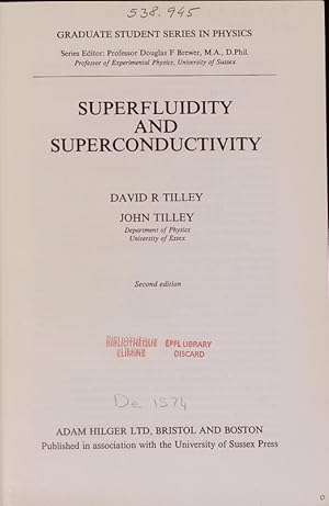 Bild des Verkufers fr Superfluidity and Superconductivity. zum Verkauf von Antiquariat Bookfarm