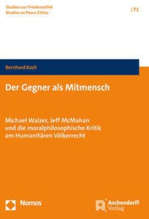 Imagen del vendedor de Der Gegner als Mitmensch a la venta por BuchWeltWeit Ludwig Meier e.K.