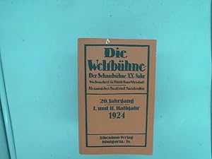 Seller image for Die Weltbhne. Vollstndiger Nachdruck der Jahrgnge 1918-1933. 20. Jahrgang, I. und II. Halbjahr 1924 for sale by Das Buchregal GmbH