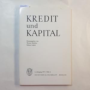 Image du vendeur pour Kredit und Kapital - 69. Jahrgang 1973 [Heft 4] mis en vente par Gebrauchtbcherlogistik  H.J. Lauterbach