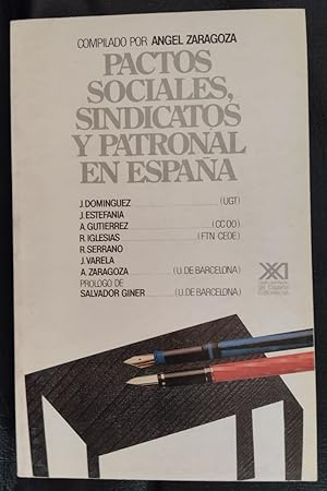 Bild des Verkufers fr Pactos sociales, sindicatos y patronal en Espaa zum Verkauf von Librera Ofisierra