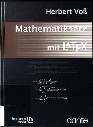 Imagen del vendedor de Mathematiksatz mit LaTeX. Dante a la venta por books4less (Versandantiquariat Petra Gros GmbH & Co. KG)