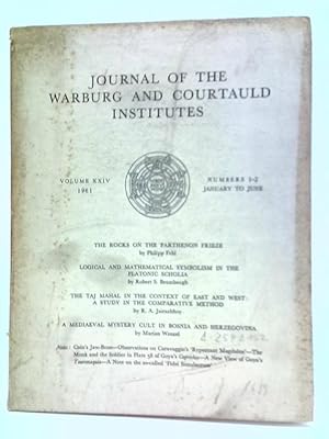Seller image for Journal Of The Warburg And Courtauld Institutes (Volume XXIV) Numbers One and Two for sale by World of Rare Books