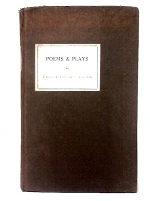 Bild des Verkufers fr Poems And Plays zum Verkauf von World of Rare Books