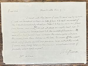 Polygraph Letter concerning British raids on the Chesapeake during the War of 1812:; On exporting...