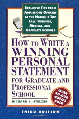 Seller image for How to Write a Winning Personal Statement for Graduate and Professional School for sale by WeBuyBooks
