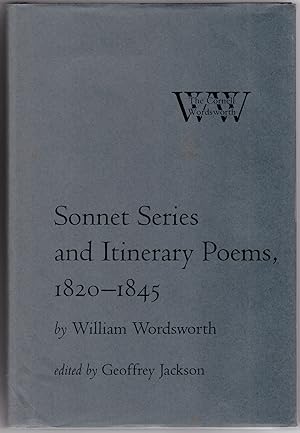 Bild des Verkufers fr Sonnet Series and Itinerary Poems, 1820-1845 zum Verkauf von Craig Olson Books, ABAA/ILAB