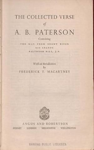 Seller image for A B Paterson's Collected Verse for sale by WeBuyBooks