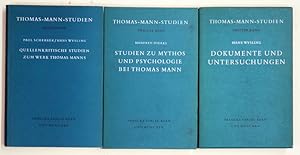 Seller image for Quellenkritische Studien zum Werk von Thomas Mann. . Und: Manfred Dierks: Studien zum Mythos und Psychologie bei Thomas Mann. An seinem Nachlass orientierte Untersuchungen zum Tod in Venedig, zum  Zauberberg und zur  Joseph-Tetralogie; Hans Wysling: Dokumente und Untersuchungen. Beitrge zur Thomas-Mann-Forschung. (3 Bde.). for sale by antiquariat peter petrej - Bibliopolium AG