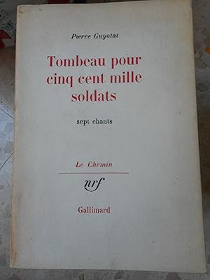 Imagen del vendedor de Tombeau pour cinq cent mille soldats - Sept chants a la venta por Frederic Delbos