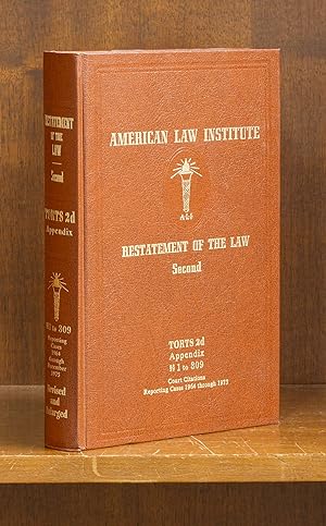 Bild des Verkufers fr Restatement of the Law Torts 2d Appendix 1-309 (1964-1975) zum Verkauf von The Lawbook Exchange, Ltd., ABAA  ILAB