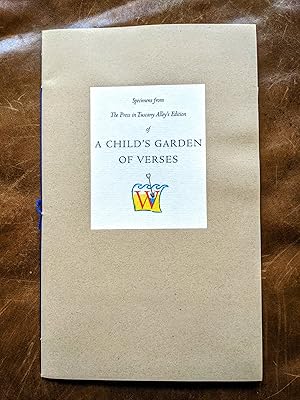 FIVE FINE PRINTING SPECIMENS from the PRESS IN TUSCANY ALLEY EDITION of A CHILD'S GARDEN OF VERSE...