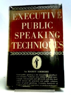 Seller image for Executive Public Speaking Techniques for sale by World of Rare Books