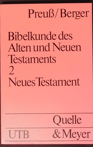 Imagen del vendedor de Bibelkunde des Alten und Neuen Testaments. a la venta por Antiquariat Bookfarm