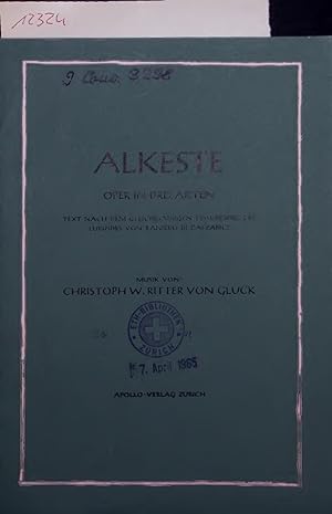 Seller image for ALKESTE. for sale by Antiquariat Bookfarm