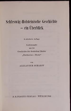 Bild des Verkufers fr Schleswig-Holsteinische Geschichte - ein berblick. Sonderausgabe aus der Geschichte der deutschen Lnder  Territorien - Ploetz" 2. erweiterte Auflage zum Verkauf von Antiquariat Bookfarm