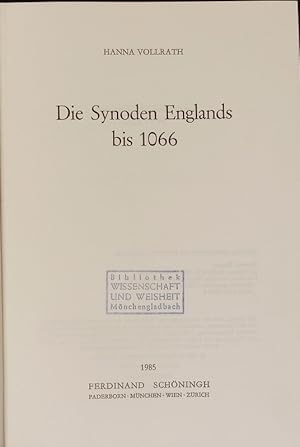 Bild des Verkufers fr Die Synoden Englands bis 1066. Konziliengeschichte. zum Verkauf von Antiquariat Bookfarm