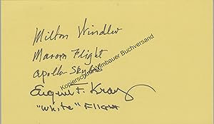 Immagine del venditore per Original Autograph Milton Windler & Gene Kranz NASA /// Autogramm Autograph signiert signed signee venduto da Antiquariat im Kaiserviertel | Wimbauer Buchversand