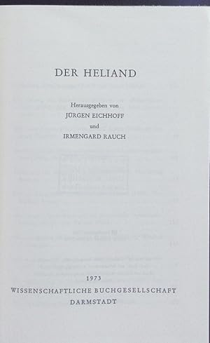 Bild des Verkufers fr Der Heliand. zum Verkauf von Antiquariat Bookfarm