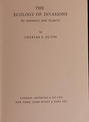 Seller image for THE ECOLOGY OF INVASIONS BY ANIMALS AND PLANTS. for sale by Antiquariat Bookfarm