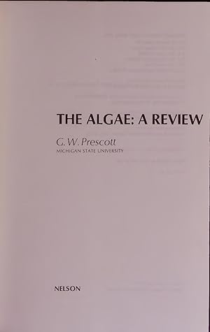 Imagen del vendedor de THE ALGAE: A REVIEW. a la venta por Antiquariat Bookfarm