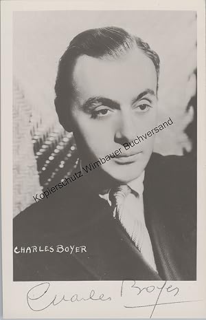 Bild des Verkufers fr Original Autogramm Charles Boyer (1899-1978) /// Autograph signiert signed signee zum Verkauf von Antiquariat im Kaiserviertel | Wimbauer Buchversand