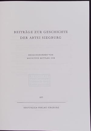 Seller image for Beitrge zur Geschichte der Abtei Siegburg. Siegburger Studien. for sale by Antiquariat Bookfarm