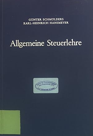 Seller image for Allgemeine Steuerlehre. for sale by books4less (Versandantiquariat Petra Gros GmbH & Co. KG)