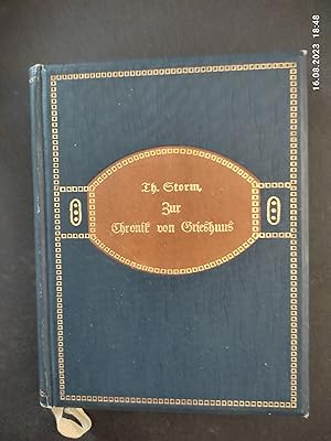Bild des Verkufers fr Zur Chronik von Grieshuus. Novelle. zum Verkauf von Antiquariat-Fischer - Preise inkl. MWST