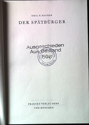 Imagen del vendedor de Der Sptbrger. a la venta por books4less (Versandantiquariat Petra Gros GmbH & Co. KG)