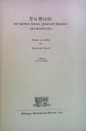 Bild des Verkufers fr Die Briefe des Jakobus, Petrus, Judas und Johannes (Kirchenbriefe) Das Neue Testament Deutsch, Teilbd.10 zum Verkauf von books4less (Versandantiquariat Petra Gros GmbH & Co. KG)