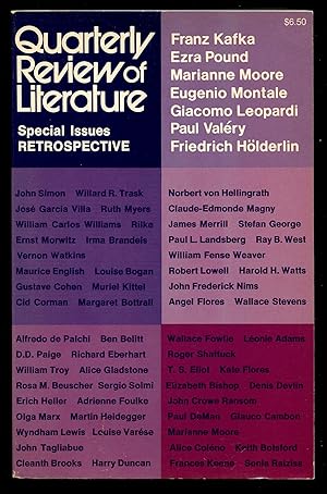 Bild des Verkufers fr Quarterly Review of Literature: Special Issues Retrospective (Vol. XX, Nos. 1-2) zum Verkauf von Between the Covers-Rare Books, Inc. ABAA