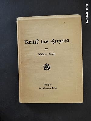 Bild des Verkufers fr Kritik des Herzens zum Verkauf von Antiquariat-Fischer - Preise inkl. MWST