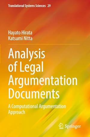 Seller image for Analysis of Legal Argumentation Documents : A Computational Argumentation Approach for sale by AHA-BUCH GmbH