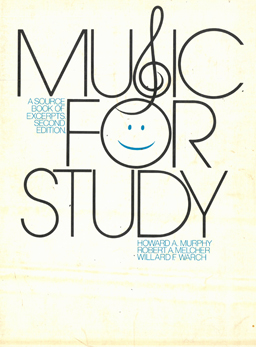 Seller image for Music for Study. A Source Book of Excerpts. for sale by Eaglestones