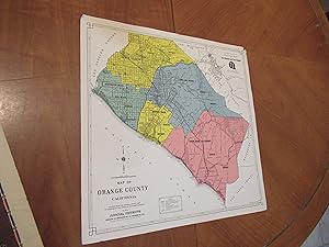 Immagine del venditore per Map Of Orange County California Adapted .To Show Judicial Districts . December 28, 1954 venduto da Arroyo Seco Books, Pasadena, Member IOBA
