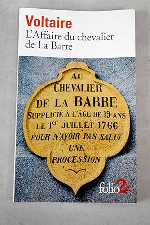 Image du vendeur pour L'affaire du chevalier de La Barre mis en vente par Alcan Libros