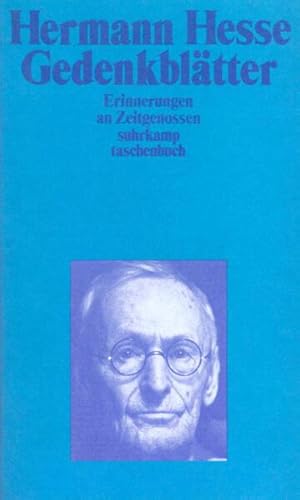 Bild des Verkufers fr Gedenkbltter Erinnerungen an Zeitgenossen zum Verkauf von antiquariat rotschildt, Per Jendryschik