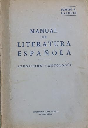 Bild des Verkufers fr Manual de literatura espaola zum Verkauf von Librera Alonso Quijano