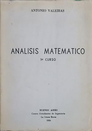 Imagen del vendedor de Anlisis matemtico (1er curso) a la venta por Librera Alonso Quijano