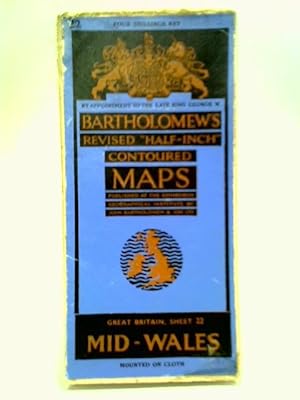 Bild des Verkufers fr Mid-Wales (Sheet 22) Bartholomew's Revised Half-Inch Maps zum Verkauf von World of Rare Books