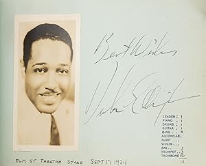 Autograph album of big band-era jazz musicians