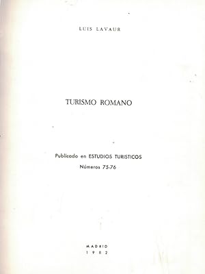 Imagen del vendedor de Ensayos Publicados en Estudios Tursticos. TURISMO ROMANO * EL TURISMO ESPAOL EN EL SIGLO DE LA ILUSTRACIN (1715-1793) 4 Partes * ALBORES DEL TURISMO MODERNO (1850-1870) * TRES AOS DE HISTORI DEL TURISMO (1871-1873) * TURISMO DE ENTREGUERRAS (1919-1939) a la venta por Librera Torren de Rueda