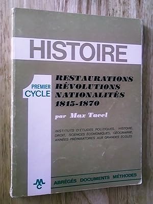 Image du vendeur pour Restaurations, Rvolutions, Nationalits : 1815 - 1870 mis en vente par Claudine Bouvier