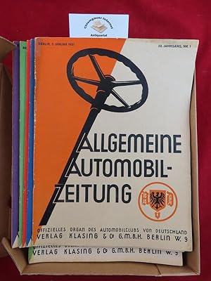 Allgemeine-Automobil-Zeitung. Offizielles Organ des Automobilclubs von Deutschland. 32. Jahrgang ...